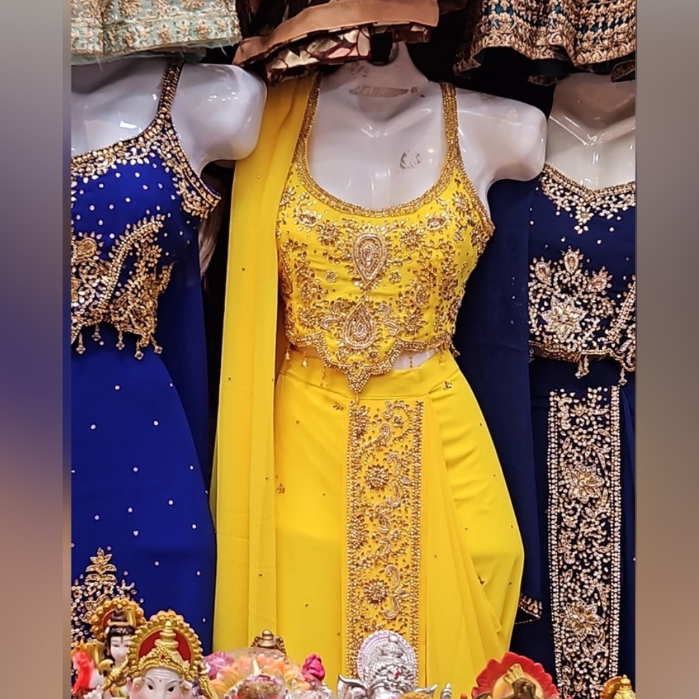 Bollywood Yellow Lehenga Saree